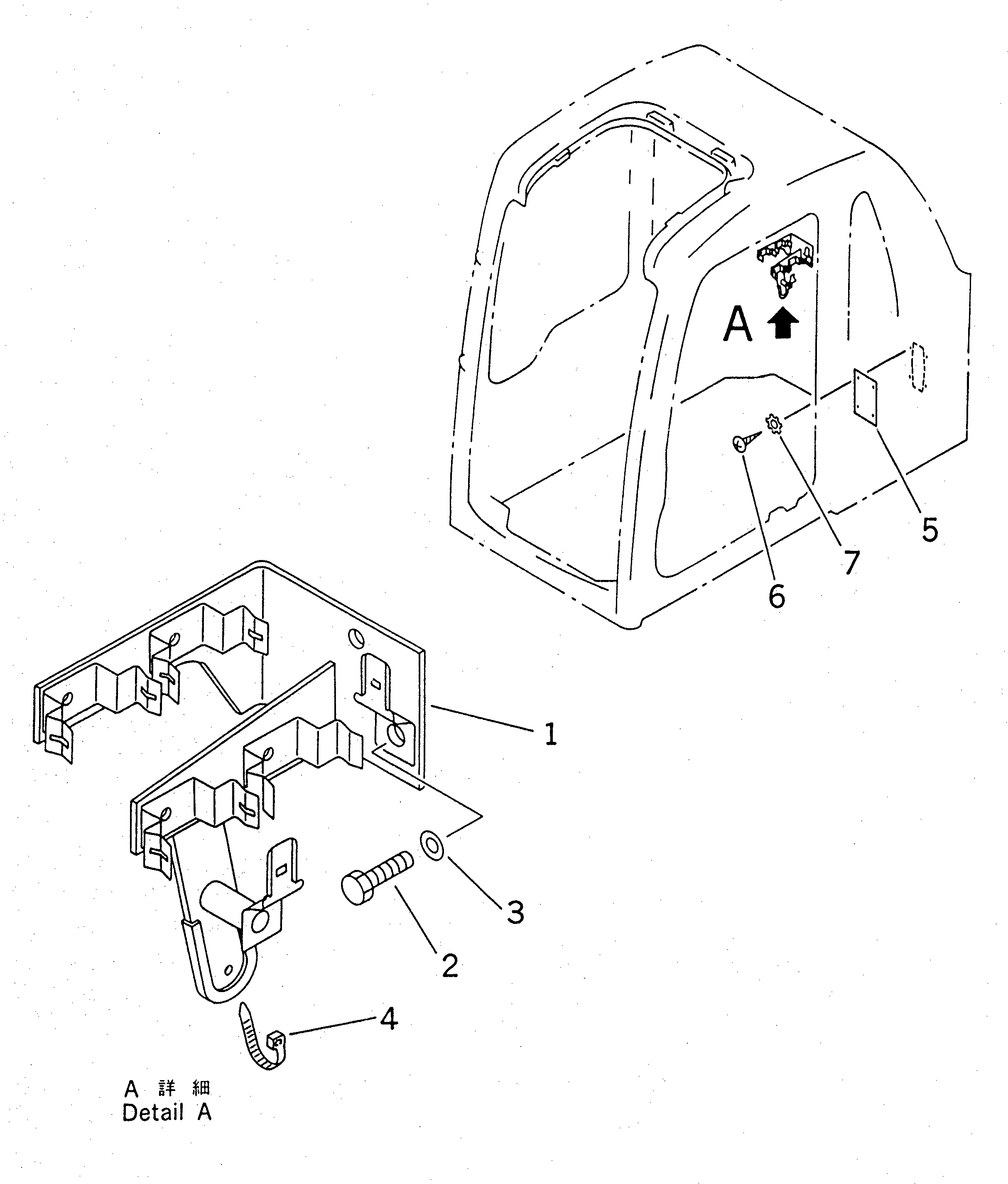 Схема запчастей Komatsu PC200-6 - КАБИНА (TERMINAL BRACKET) (БЕЗ КОНДИЦ. ВОЗДУХА)(№8-87999) КАБИНА ОПЕРАТОРА И СИСТЕМА УПРАВЛЕНИЯ