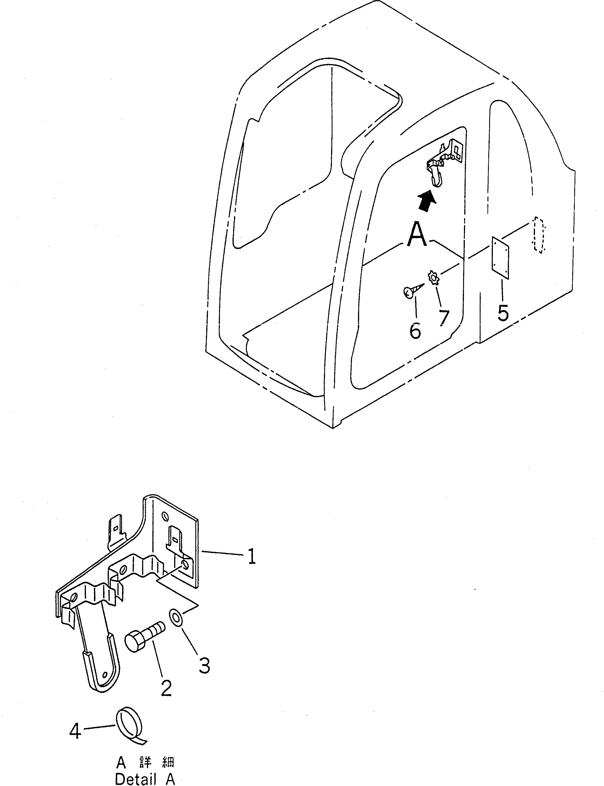 Схема запчастей Komatsu PC200-6 - КАБИНА (TERMINAL BRACKET) (БЕЗ КОНДИЦ. ВОЗДУХА)(№88-) КАБИНА ОПЕРАТОРА И СИСТЕМА УПРАВЛЕНИЯ