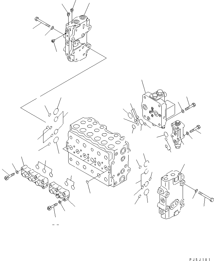 Схема запчастей Komatsu PC200-6 - ОСНОВН. КЛАПАН (/)(№8-899) ОСНОВН. КОМПОНЕНТЫ И РЕМКОМПЛЕКТЫ