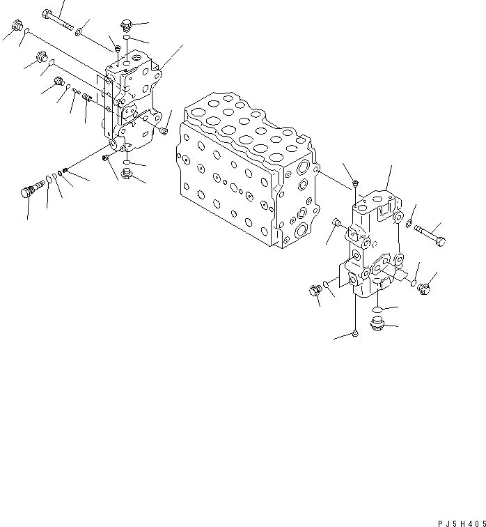 Схема запчастей Komatsu PC200-6 - ОСНОВН. КЛАПАН (/) (ДЛЯ K.A.)(№89-) ОСНОВН. КОМПОНЕНТЫ И РЕМКОМПЛЕКТЫ