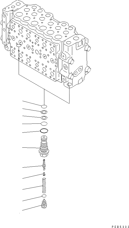 Схема запчастей Komatsu PC200-6 - ОСНОВН. КЛАПАН (/) (ДЛЯ K.A.)(№89-) ОСНОВН. КОМПОНЕНТЫ И РЕМКОМПЛЕКТЫ