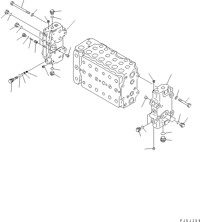 Схема запчастей Komatsu PC200-6 - ОСНОВН. КЛАПАН (-АКТУАТОР) (/)(№9-997) ОСНОВН. КОМПОНЕНТЫ И РЕМКОМПЛЕКТЫ