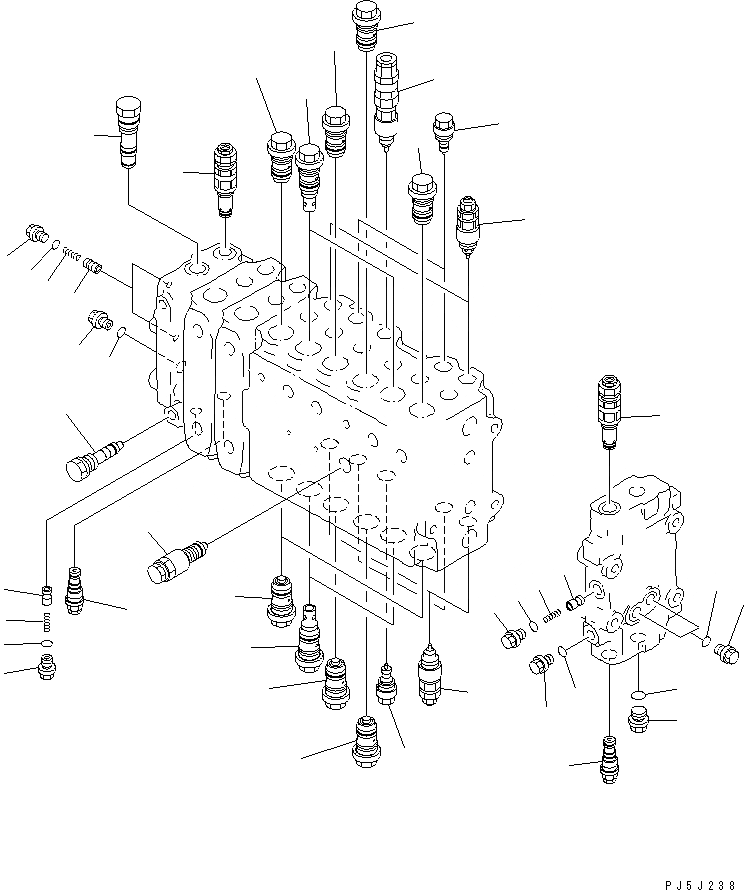 Схема запчастей Komatsu PC200-6 - ОСНОВН. КЛАПАН (-АКТУАТОР) (/)(№89799-9998) ОСНОВН. КОМПОНЕНТЫ И РЕМКОМПЛЕКТЫ