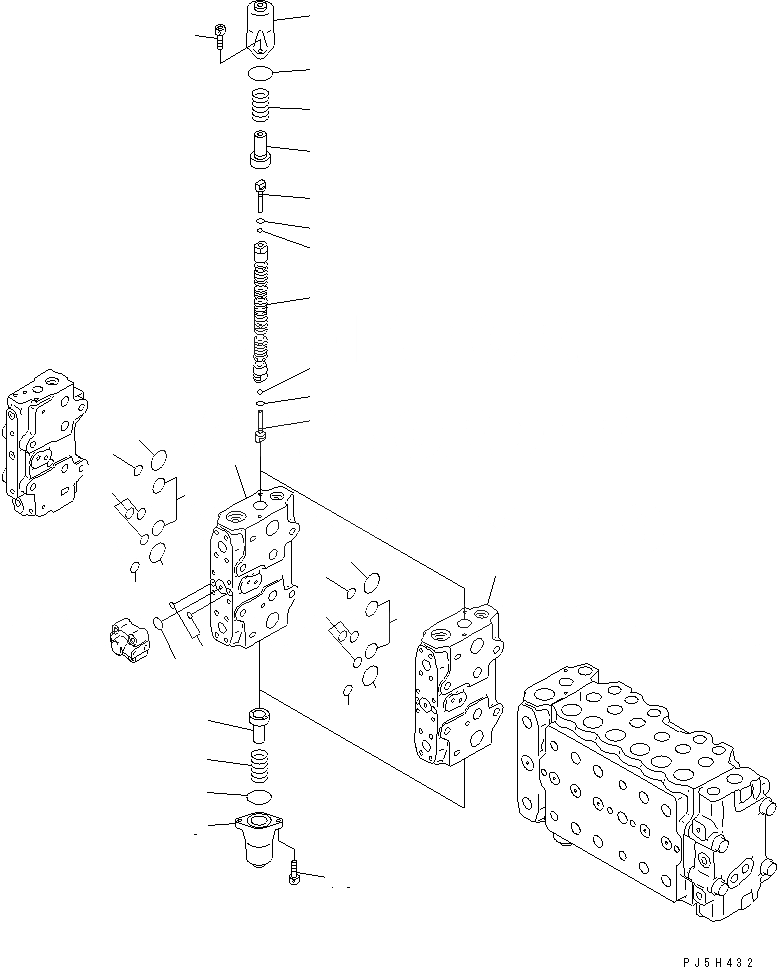 Схема запчастей Komatsu PC200-6 - ОСНОВН. КЛАПАН (-АКТУАТОР) (/)(№9-997) ОСНОВН. КОМПОНЕНТЫ И РЕМКОМПЛЕКТЫ