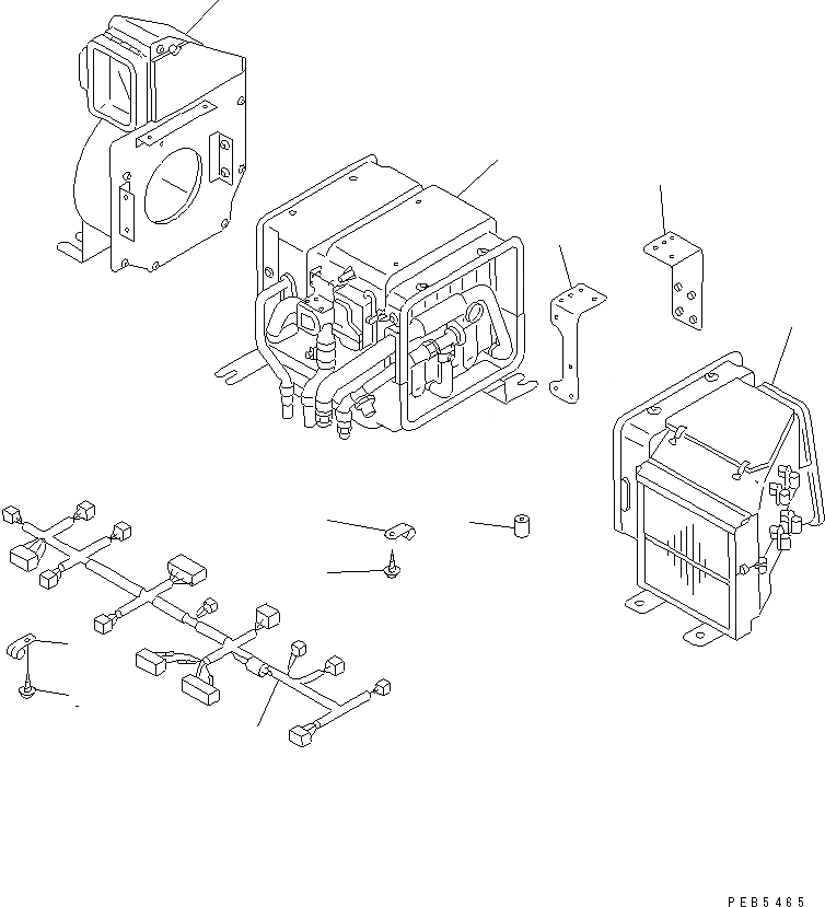 Схема запчастей Komatsu PC200-6 - БЛОК В СБОРЕ (ОХЛАЖД-Е) (С КОНДИЦИОНЕРОМ)(№9999-9) ОСНОВН. КОМПОНЕНТЫ И РЕМКОМПЛЕКТЫ