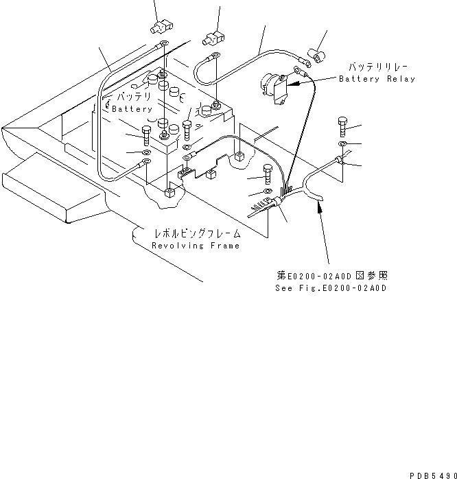 Схема запчастей Komatsu PC200-6 - ЭЛЕКТРОПРОВОДКА (АККУМУЛЯТОРН. ОТСЕК)(№9999-9) ЭЛЕКТРИКА