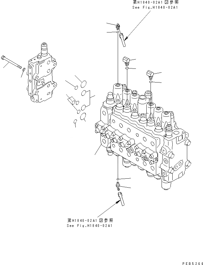 Схема запчастей Komatsu PC200-6 - ОСНОВН. КЛАПАН (СОЕДИНИТЕЛЬН. ЧАСТИ) ( АКТУАТОР) (КОМПЛЕКТ)(№9999-9) ГИДРАВЛИКА