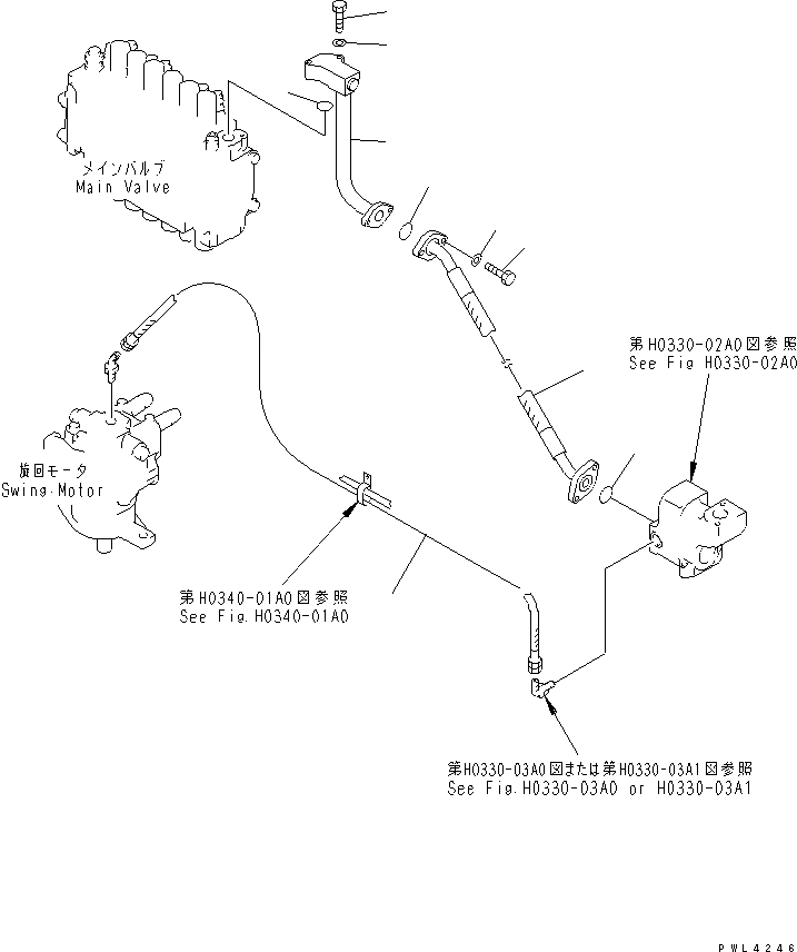Схема запчастей Komatsu PC200-6 - ВОЗВРАТНАЯ ЛИНИЯ(ШЛАНГИ)(№8-89) ГИДРАВЛИКА