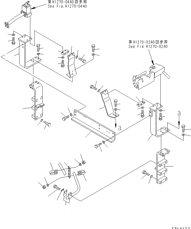 Схема запчастей Komatsu PC200-6 - НАВЕСНОЕ ОБОРУД-Е (НАВЕСНОЕ ОБОРУД-Е КОРПУС) (БЕЗ СТОПОРН. КЛАПАН)(№7-) ГИДРАВЛИКА