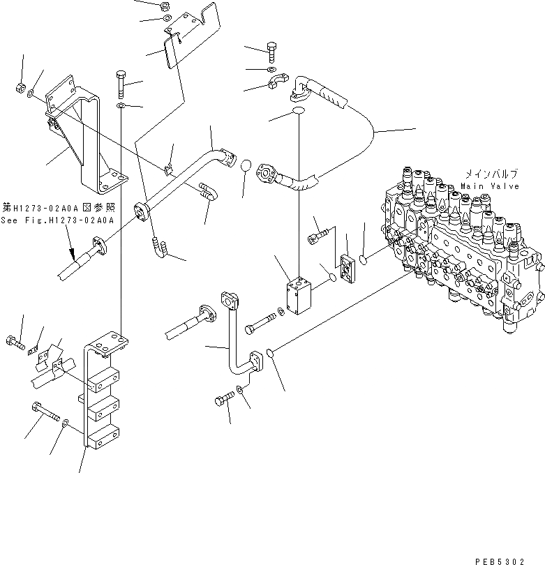 Схема запчастей Komatsu PC200-6 - НАВЕСНОЕ ОБОРУД-Е (CS HANDLLER) (/)(№9999-) ГИДРАВЛИКА