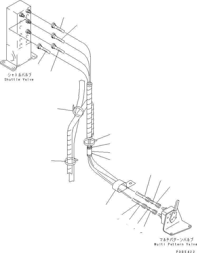 Схема запчастей Komatsu PC200-6 - MULTI PATTERN КЛАПАН (WAY) (MULTI КЛАПАН - ОСНОВН. КЛАПАН)(№8-9998) ГИДРАВЛИКА