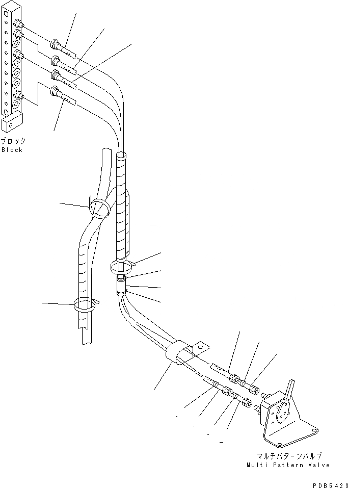 Схема запчастей Komatsu PC200-6 - MULTI PATTERN КЛАПАН (WAY) (MULTI КЛАПАН - ОСНОВН. КЛАПАН)(№9999-8) ГИДРАВЛИКА