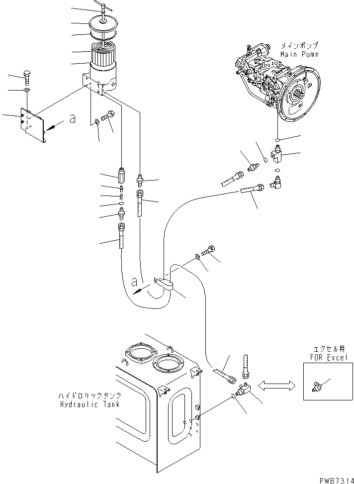 Схема запчастей Komatsu PC200-6 - ФИЛЬТР. КОМПЛЕКТ (BY-PASS ФИЛЬТР.)(№9-) ГИДРАВЛИКА