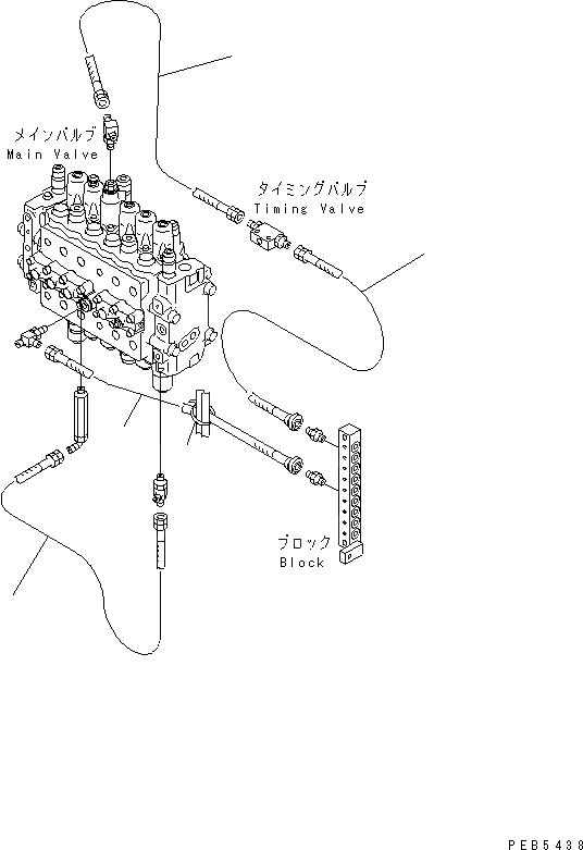 Схема запчастей Komatsu PC200-6 - ОСНОВН. ЛИНИЯ PPC (TIMMING КЛАПАН ШЛАНГИ)(№9999-997) ГИДРАВЛИКА