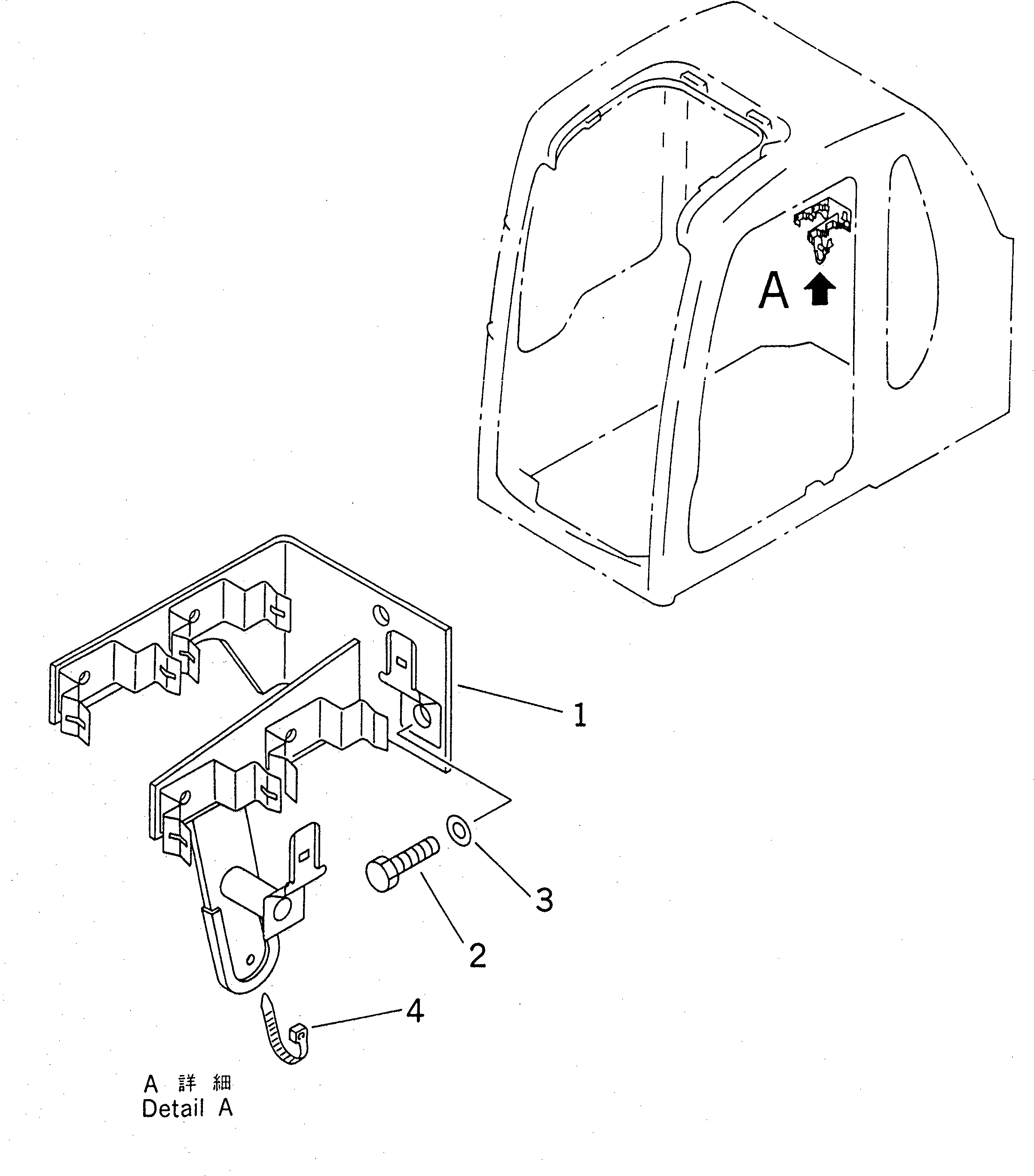 Схема запчастей Komatsu PC200-6 - КАБИНА (TERMINAL BRACKET)(№8-899) КАБИНА ОПЕРАТОРА И СИСТЕМА УПРАВЛЕНИЯ