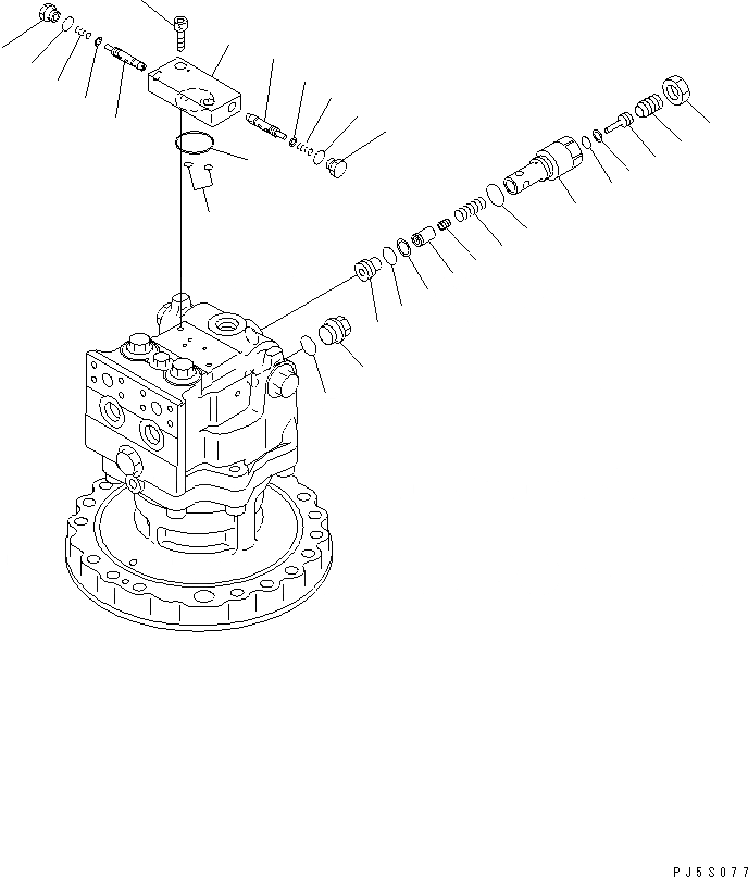 Схема запчастей Komatsu PC200-6 - МОТОР ПОВОРОТА (/) (С ПОВОРОТН. BY-PASS КЛАПАН)(№9999-9) ОСНОВН. КОМПОНЕНТЫ И РЕМКОМПЛЕКТЫ