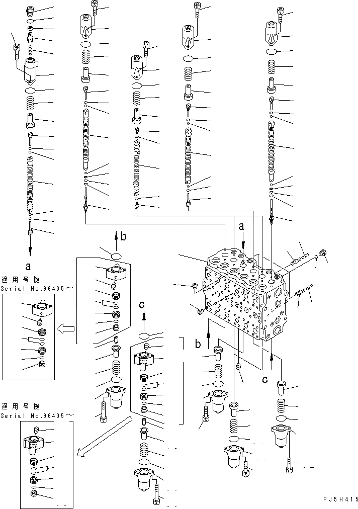 Схема запчастей Komatsu PC200-6 - ОСНОВН. КЛАПАН (-АКТУАТОР) (/) (БЕЗ КЛАПАН БЕЗОПАСНОСТИ)(№9999-997) ОСНОВН. КОМПОНЕНТЫ И РЕМКОМПЛЕКТЫ