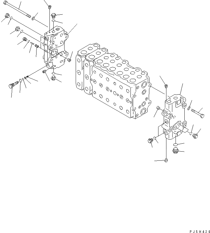 Схема запчастей Komatsu PC200-6 - ОСНОВН. КЛАПАН (-АКТУАТОР) (/)(№9999-997) ОСНОВН. КОМПОНЕНТЫ И РЕМКОМПЛЕКТЫ