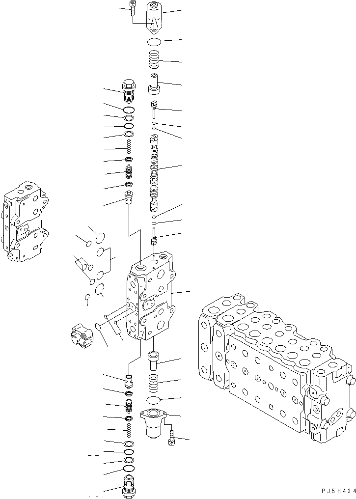 Схема запчастей Komatsu PC200-6 - ОСНОВН. КЛАПАН (-АКТУАТОР) (/7) (ДЛЯ РУКОЯТИ ВРАЩЕНИЕ)(№9999-) ОСНОВН. КОМПОНЕНТЫ И РЕМКОМПЛЕКТЫ