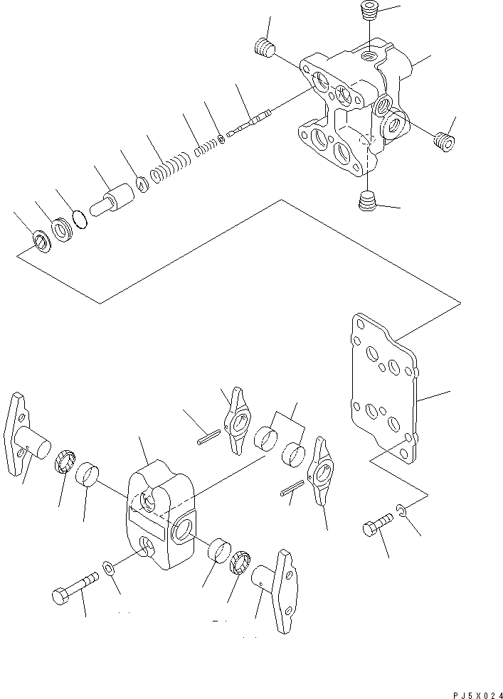 Схема запчастей Komatsu PC200-6 - КЛАПАН PPC(ДЛЯ ХОДА)(№8-88) ОСНОВН. КОМПОНЕНТЫ И РЕМКОМПЛЕКТЫ