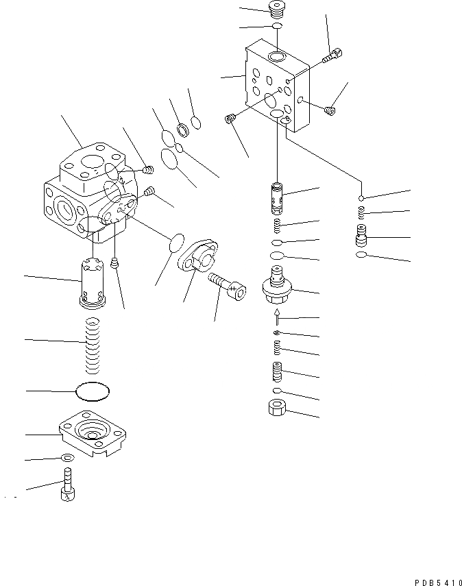 Схема запчастей Komatsu PC200-6 - ГЛАВН. КЛАПАН(№9999-9) ОСНОВН. КОМПОНЕНТЫ И РЕМКОМПЛЕКТЫ
