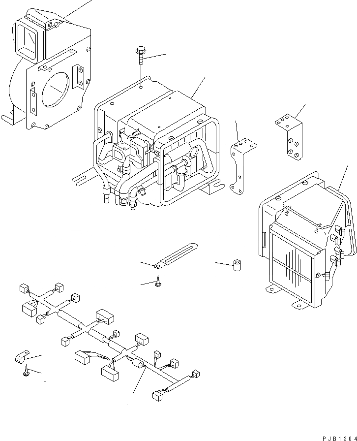 Схема запчастей Komatsu PC200-6 - БЛОК В СБОРЕ (ОХЛАЖД-Е) (С КОНДИЦИОНЕРОМ)(№8-98) ОСНОВН. КОМПОНЕНТЫ И РЕМКОМПЛЕКТЫ