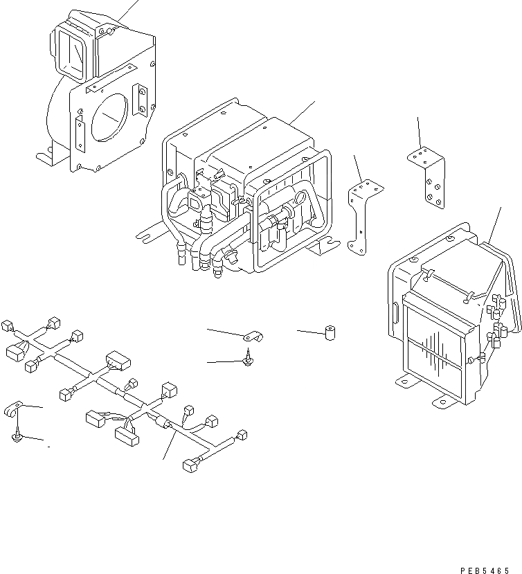 Схема запчастей Komatsu PC200-6 - БЛОК В СБОРЕ (ОХЛАЖД-Е) (С КОНДИЦИОНЕРОМ)(№987-9998) ОСНОВН. КОМПОНЕНТЫ И РЕМКОМПЛЕКТЫ