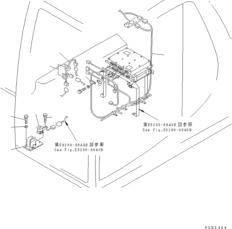 Схема запчастей Komatsu PC200-6H - ЭЛЕКТРОПРОВОДКА (EPC КОНТРОЛЛЕР Э/ПРОВОДКА)(№9-) ЭЛЕКТРИКА