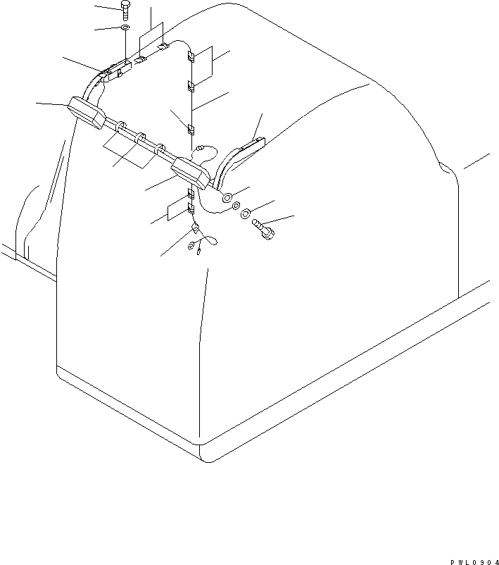 Схема запчастей Komatsu PC200-6H - ДОПОЛН. РАБОЧ. ОСВЕЩЕНИЕ(№897-) ЭЛЕКТРИКА