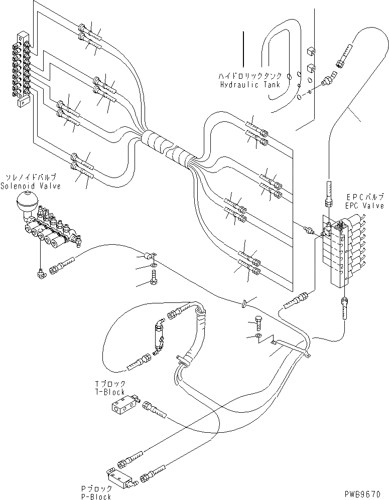 Схема запчастей Komatsu PC200-6H - РАБОЧАЯ ЛИНИЯ PPC (ЛИНИЯ КЛАПАНА EPC) (EPC)(№9-9) КАБИНА ОПЕРАТОРА И СИСТЕМА УПРАВЛЕНИЯ