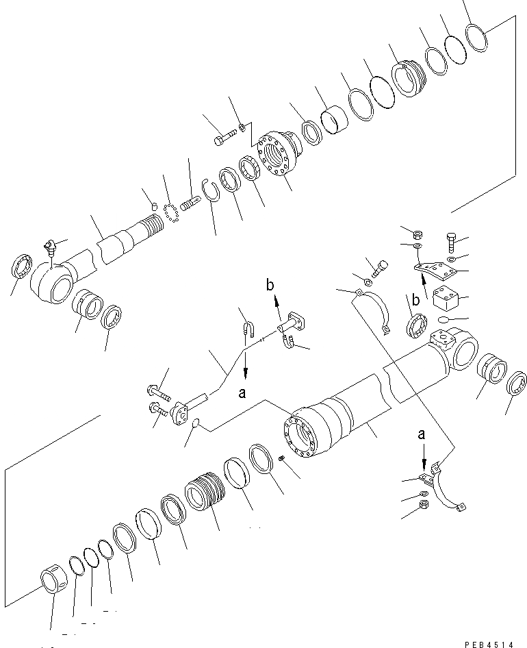 Схема запчастей Komatsu PC200-6H - ЦИЛИНДР РУКОЯТИ(№9999-9) ОСНОВН. КОМПОНЕНТЫ И РЕМКОМПЛЕКТЫ