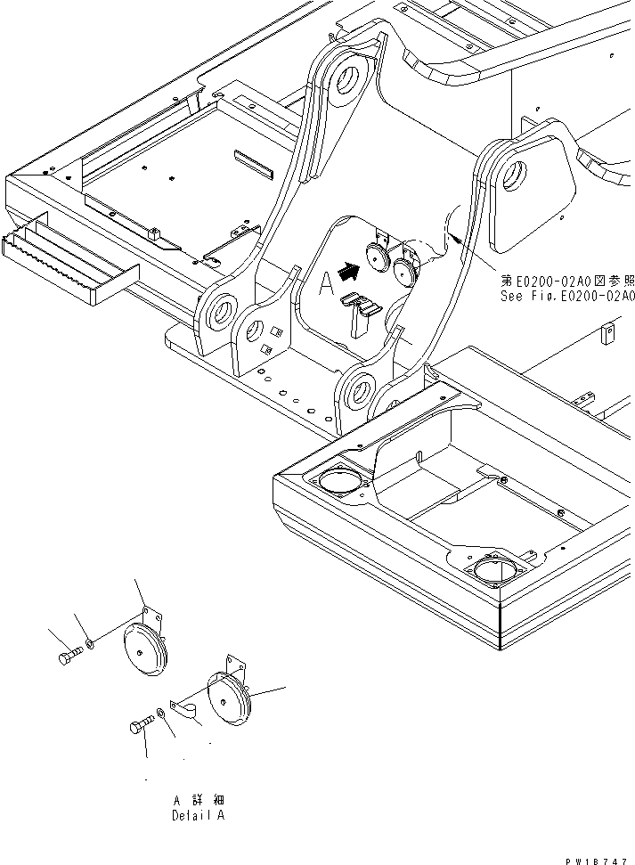 Схема запчастей Komatsu PC200-7 - ЗВУК. СИГНАЛ. ЭЛЕКТРИКА