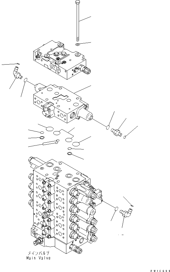 Схема запчастей Komatsu PC200-7 - УПРАВЛЯЮЩ. КЛАПАН (ДОПОЛН. РЕМКОМПЛЕКТ) ( АКТУАТОР) ГИДРАВЛИКА