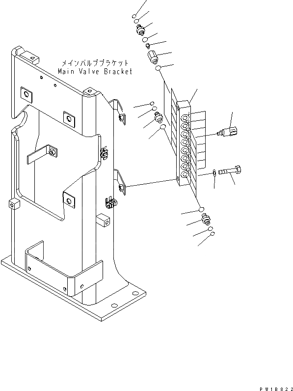 Схема запчастей Komatsu PC200-7 - PRESSURE ПЕРЕКЛЮЧАТЕЛЬ ГИДРАВЛИКА