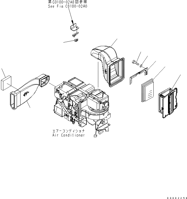 Схема запчастей Komatsu PC200-7 - КОНДИЦ. ВОЗДУХА (ВОЗДУХОВОДЫ) (МОРОЗОУСТОЙЧИВ. СПЕЦИФ-Я)(№-) КАБИНА ОПЕРАТОРА И СИСТЕМА УПРАВЛЕНИЯ