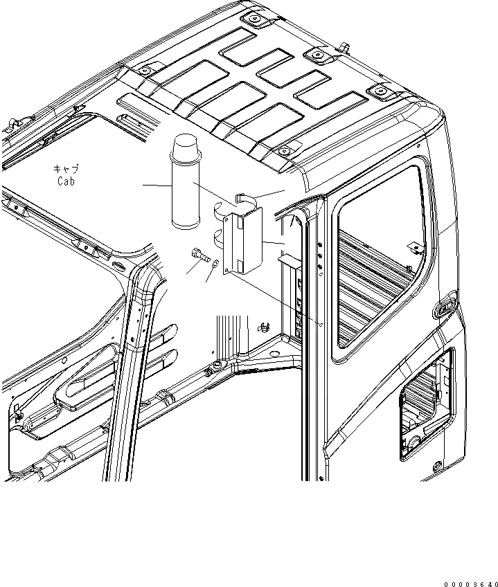 Схема запчастей Komatsu PC200-7 - ТЕРМОС (МОРОЗОУСТОЙЧИВ. СПЕЦИФ-Я)(№-) КАБИНА ОПЕРАТОРА И СИСТЕМА УПРАВЛЕНИЯ