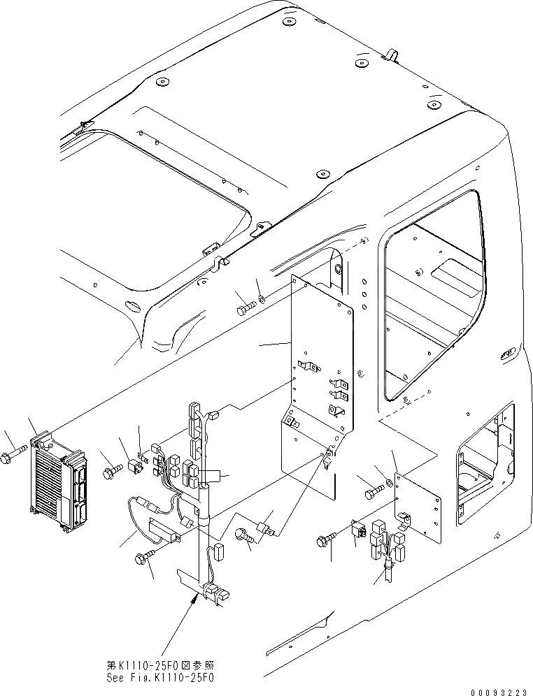 Схема запчастей Komatsu PC200-7 - ОСНОВН. КОНСТРУКЦИЯ (КАБИНА) (ПАНЕЛЬ) (С ОБОГРЕВ-ЛЕМ)(№88-) КАБИНА ОПЕРАТОРА И СИСТЕМА УПРАВЛЕНИЯ