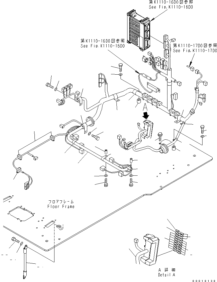 Схема запчастей Komatsu PC200-7 - ОСНОВН. КОНСТРУКЦИЯ (КАБИНА) (Э/ПРОВОДКА) (МОРОЗОУСТОЙЧИВ. СПЕЦИФ-Я)(№-) КАБИНА ОПЕРАТОРА И СИСТЕМА УПРАВЛЕНИЯ