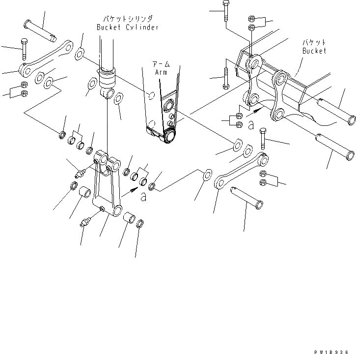 Схема запчастей Komatsu PC200-7 - РУКОЯТЬ (.9M) (СОЕДИНЕНИЕ КОВША)(№-9) РАБОЧЕЕ ОБОРУДОВАНИЕ