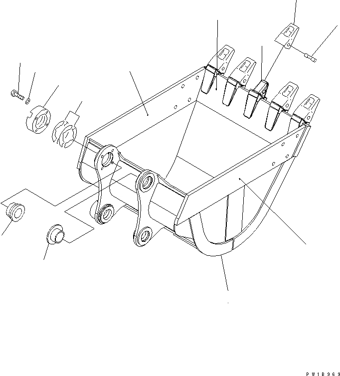 Схема запчастей Komatsu PC200-7 - КОВШ¤ .8M (CECE .7M)¤ MM (УСИЛ.) (С РЕГУЛЯТОРОМ) (СИСТЕМА СМАЗКИ 100 ЧАС.) РАБОЧЕЕ ОБОРУДОВАНИЕ