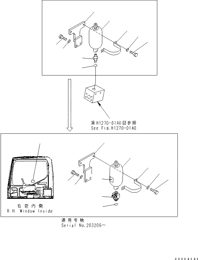 Схема запчастей Komatsu PC200-7 - ПЕРЕХОДНИК ДЛЯ МОЛОТА (ДЛЯ NIPPON PNEUMATIC)(№-) РАБОЧЕЕ ОБОРУДОВАНИЕ