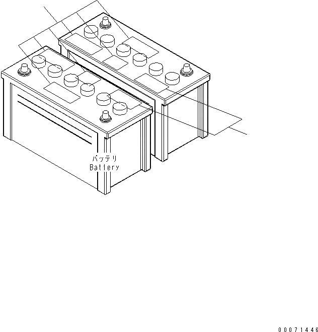 Схема запчастей Komatsu PC200-7 - АККУМУЛЯТОР (ИСПАНИЯ)(№-) МАРКИРОВКА