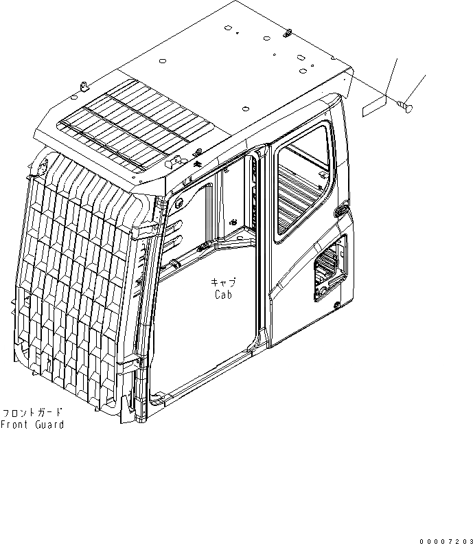 Схема запчастей Komatsu PC200-7 - ПРЕДУПРЕЖДАЮЩ. МАРКИРОВКА (ДЛЯ ЗАЩИТЫ LV2) (АНГЛ.)(№779-) МАРКИРОВКА