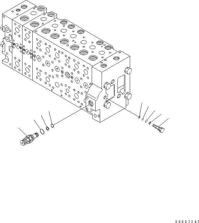 Схема запчастей Komatsu PC200-7 - УПРАВЛЯЮЩ. КЛАПАН (-АКТУАТОР) (/) ОСНОВН. КОМПОНЕНТЫ И РЕМКОМПЛЕКТЫ