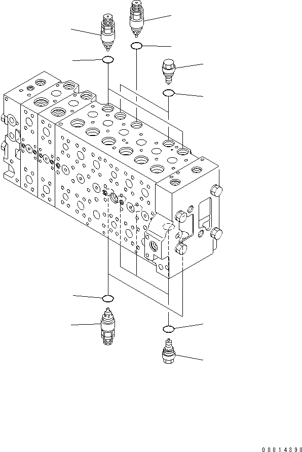 Схема запчастей Komatsu PC200-7 - УПРАВЛЯЮЩ. КЛАПАН (-АКТУАТОР) (/) ОСНОВН. КОМПОНЕНТЫ И РЕМКОМПЛЕКТЫ