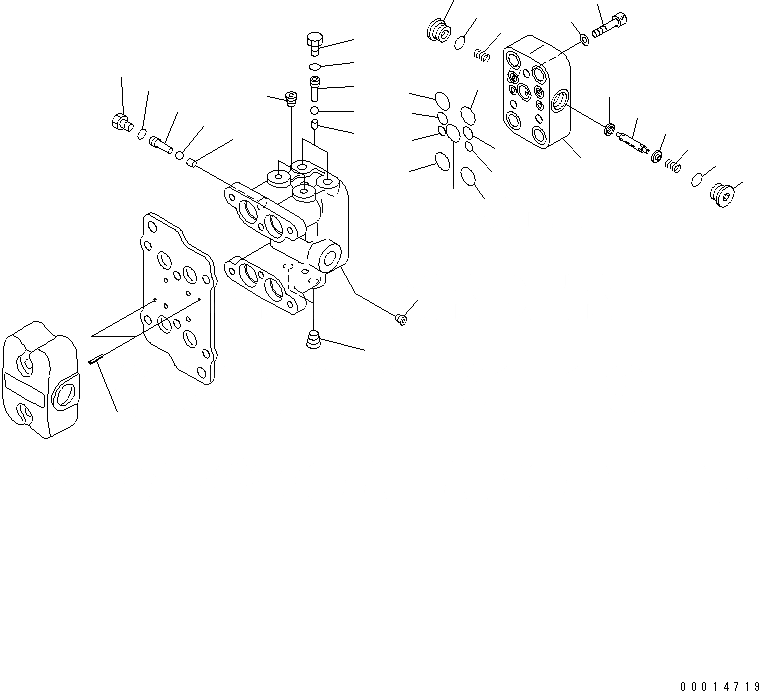 Схема запчастей Komatsu PC200-7 - КЛАПАН PPC(ДЛЯ ХОДА) (/)(№-87) ОСНОВН. КОМПОНЕНТЫ И РЕМКОМПЛЕКТЫ