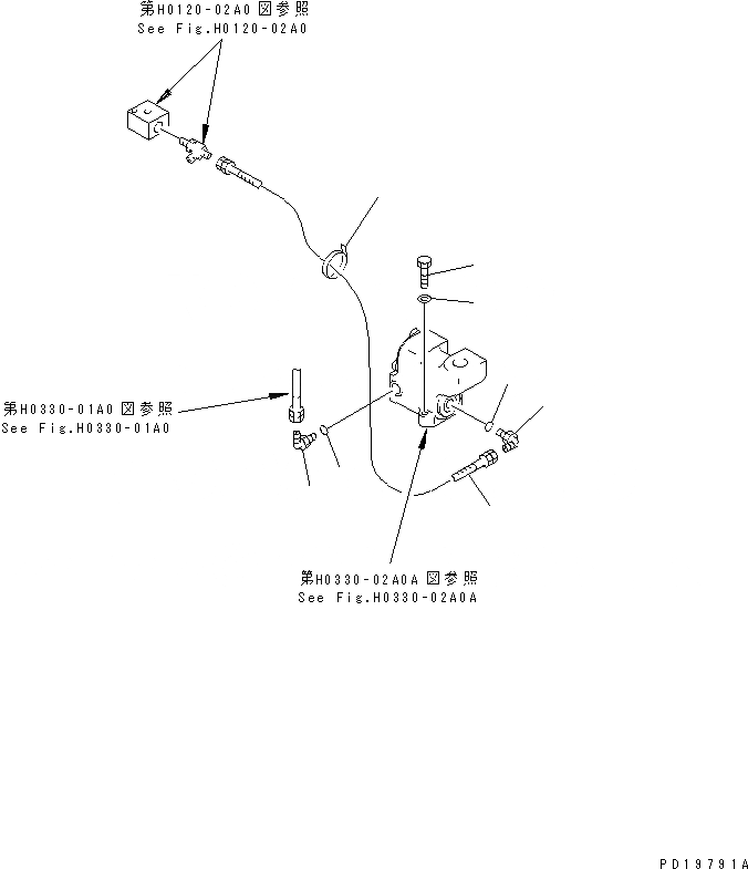 Схема запчастей Komatsu PC200-6J - ВОЗВРАТНАЯ ЛИНИЯ(БЛОК)(№89-9998) ГИДРАВЛИКА
