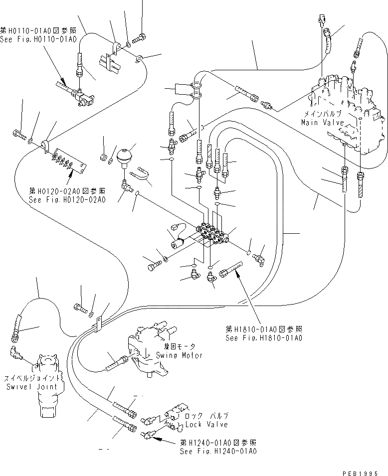 Схема запчастей Komatsu PC200-6J - СОЛЕНОИДНЫЙ КЛАПАН(№987-9998) ГИДРАВЛИКА