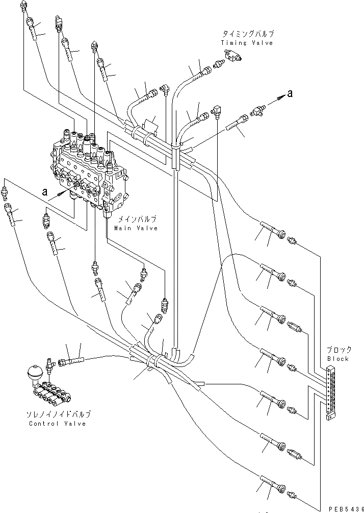 Схема запчастей Komatsu PC200-6J - ОСНОВН. ЛИНИЯ PPC (КЛАПАН ЛИНИИ PPCS)(№9999-997) ГИДРАВЛИКА