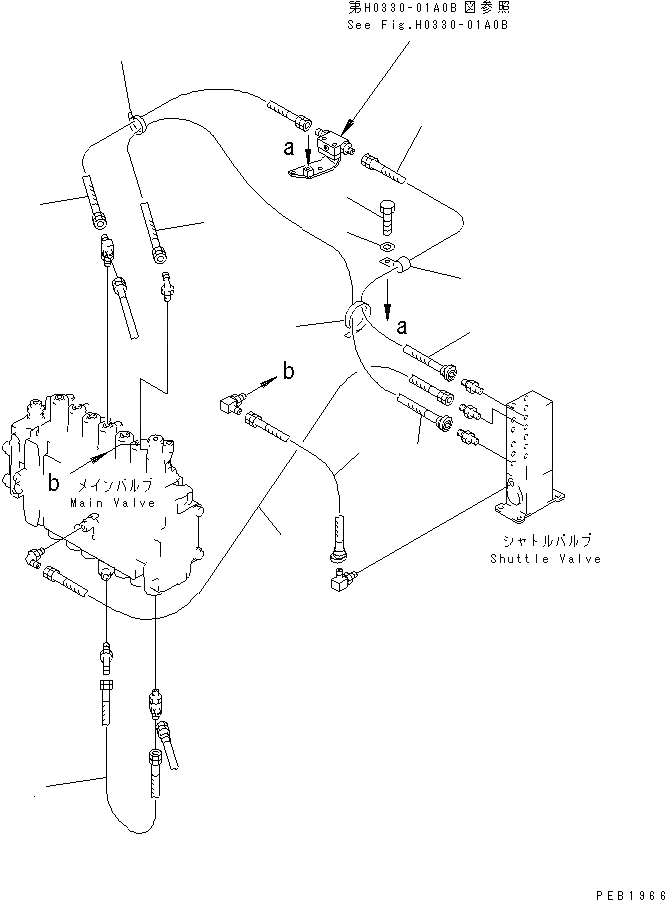 Схема запчастей Komatsu PC200-6J - ОСНОВН. ЛИНИЯ PPC (TIMMING КЛАПАН ШЛАНГИ)(№88-9998) ГИДРАВЛИКА